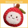 Lychee Fruit Plushie Keyring With Pp Cotton Filling For Bag Decoration And Collectors