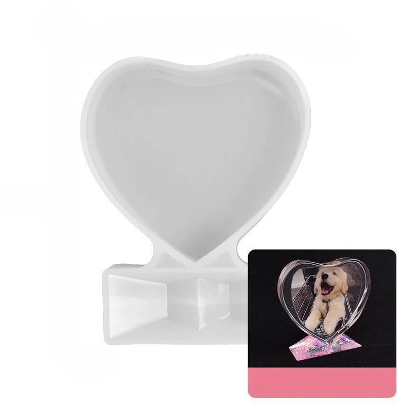 1PC Love Heart Square Photo Jewelry Making Mold Silicone Mould Frame Epoxy Mold for DIY Craft Resin Decorative Craft
