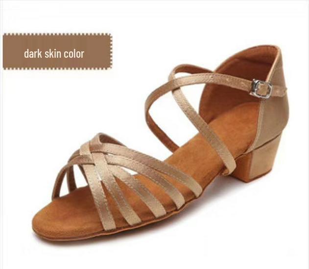 Banqiao Di Girls' Latin Dance Shoes - Spring/Summer Five Strap Practice and Competition Shoes