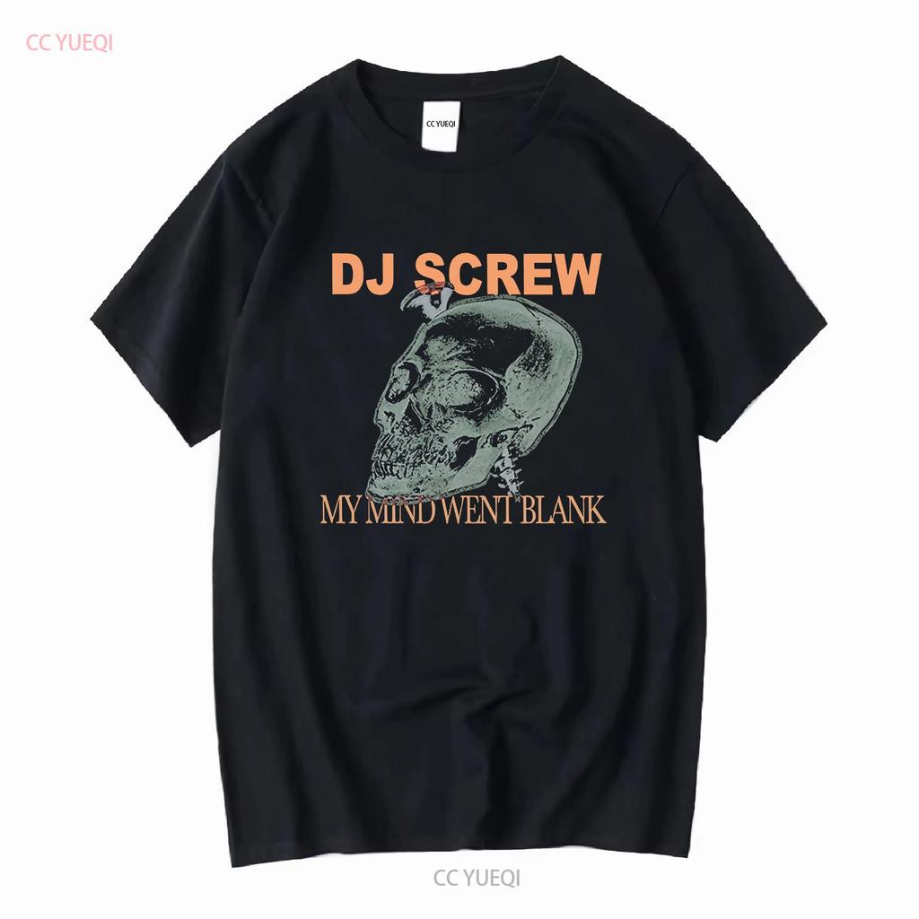 T-shirt DJ Screw stampata su 100% cotone lavaggio vintage Versatile Casual streetwear uomo abbigliamento graphic designer Morbida