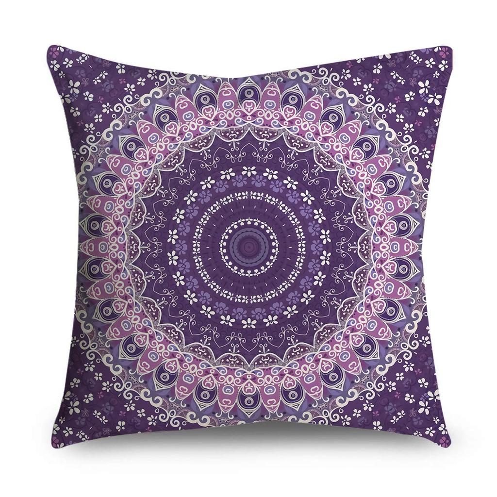 Lilla mønster Pynteputetrekk Blomsterputetrekk Til Bilsofa Dekor Putetrekk Hjemmeputer 45 x 45cm