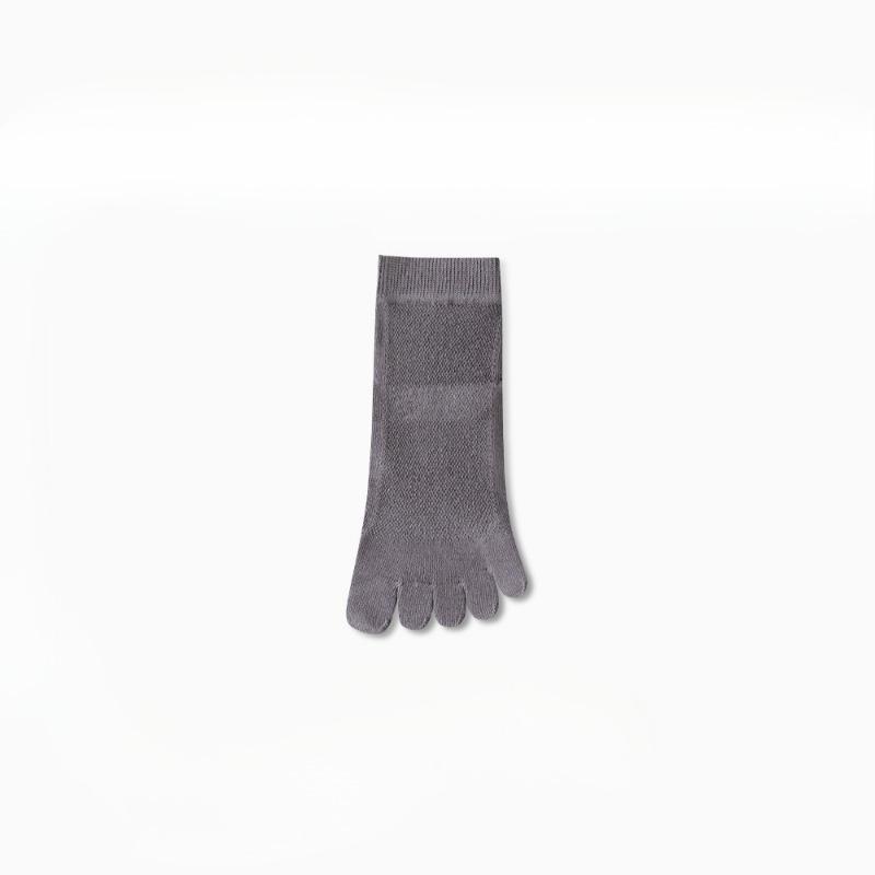 

Мужские весенне-летние сетчатые дышащие спортивные влагоотводящие носки с коротким паголенком и пятью пальцами 1 pair темно-серого