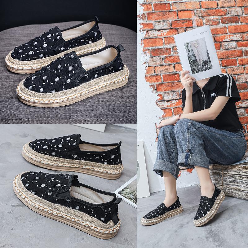 Old Beijing original cloth shoes for women's casual and versatile summer new breathable small fragrant wind one-pedal fisherman shoes for women