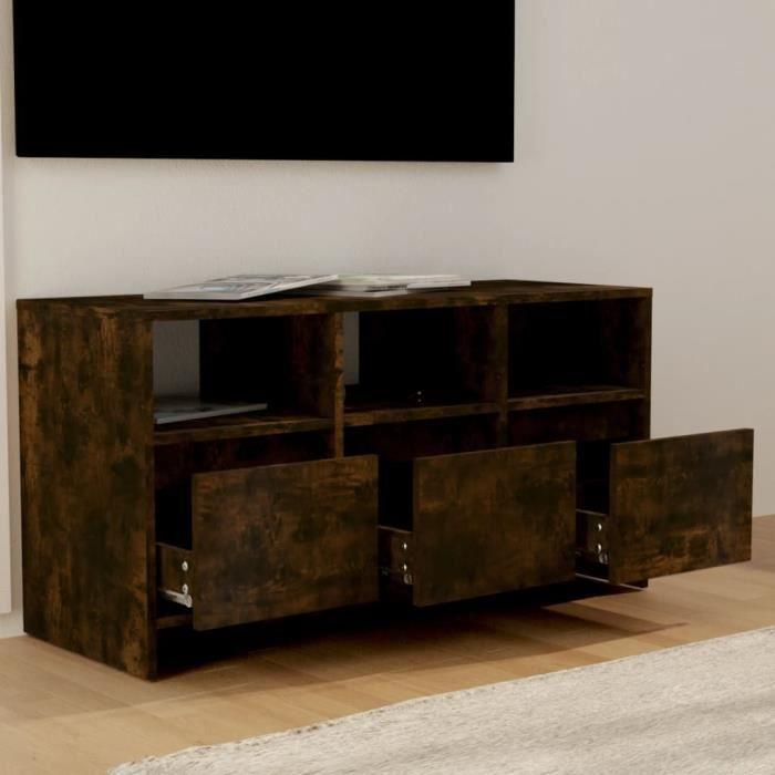 VidaXL TV Stand Smoked Oak 102x37.5x52.5 Cm Chipboard813023