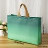 Gradient Color Non Woven Bag with Handle Reusable Large Capacity Tote Bag Environmental Shopping Bag Gift Pouch