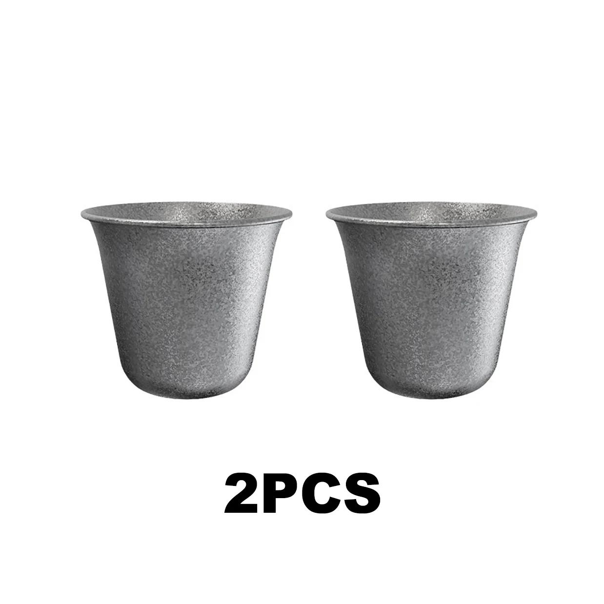 

2 шт. Художественный стакан из нержавеющей стали со снежинками – двойной размер, подходит для заморозки, для холодных напитков и коктейлей (Сталь 304) серебряный