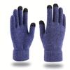 WTEMPO Men's Autumn Winter Full Finger Gloves Windproof Cold-proof Touch Screen Couple Gloves Outdoor Cycling Non-slip Warm Knitted Gloves
