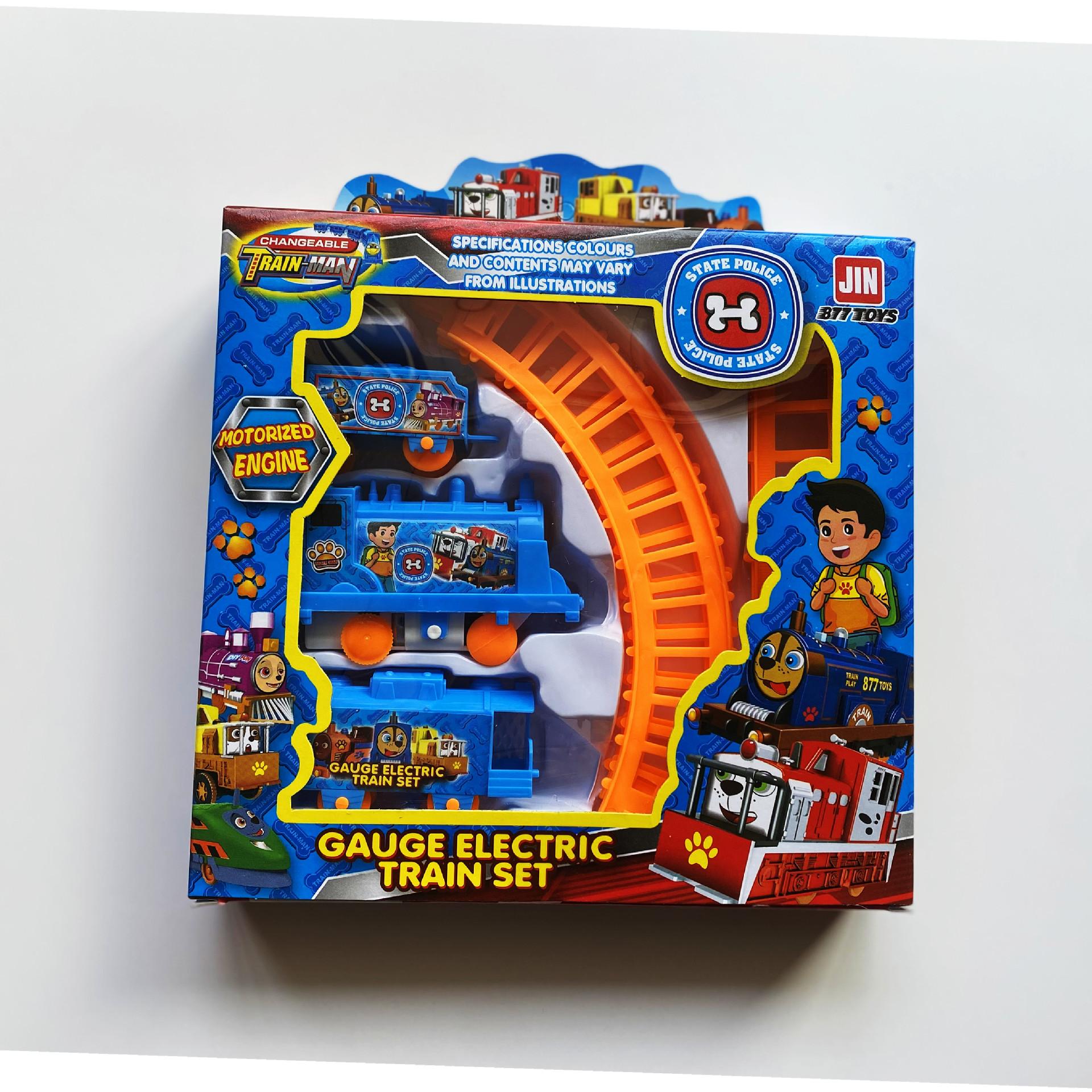 Diy Rail Car Small Train Toy Electric Assembly Changeable Train Robot Track Set Electric-Powered Railway With Multiple Cars Gift