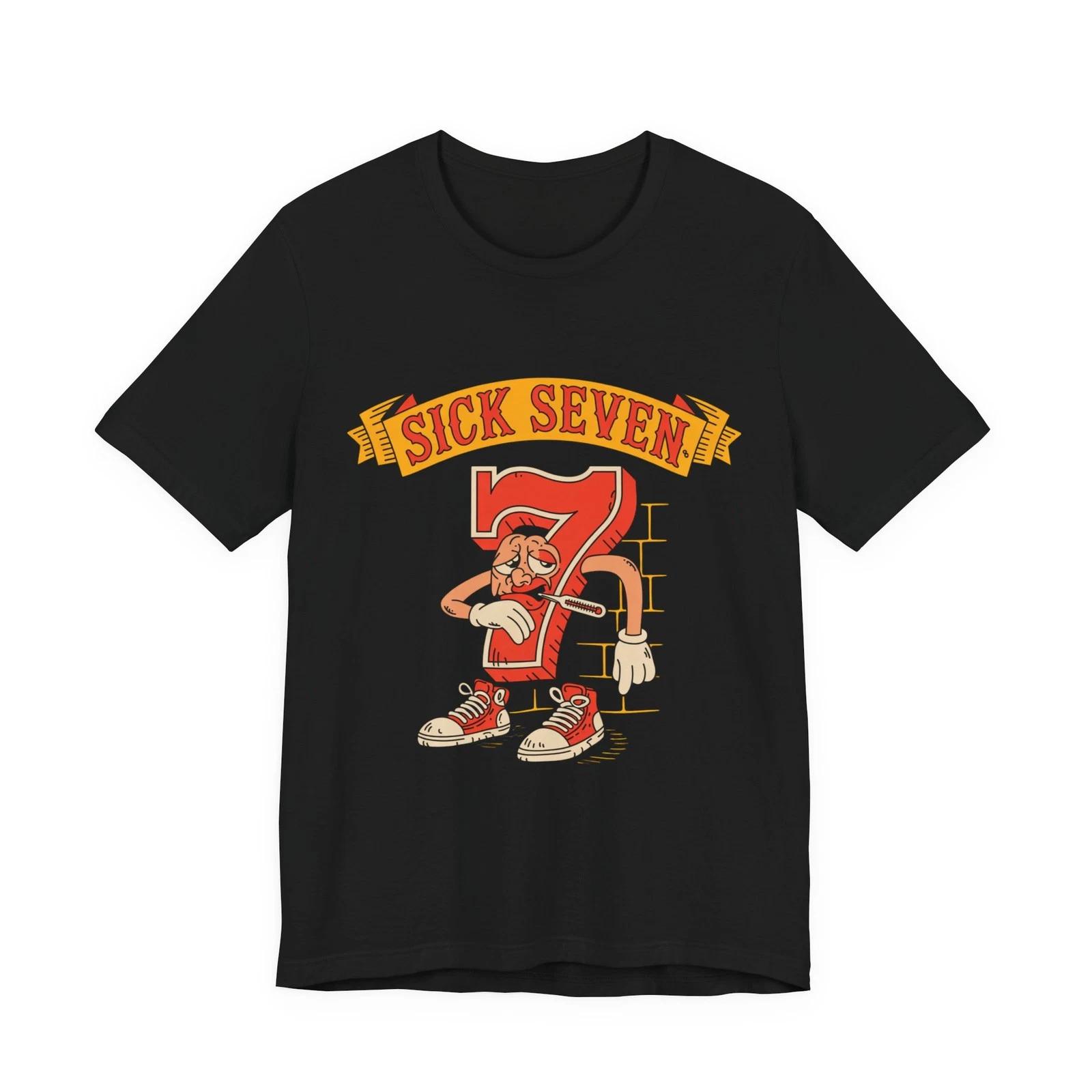 Sick Seven Vintage Cartoon 7 Tee | 67 Number Shirt S