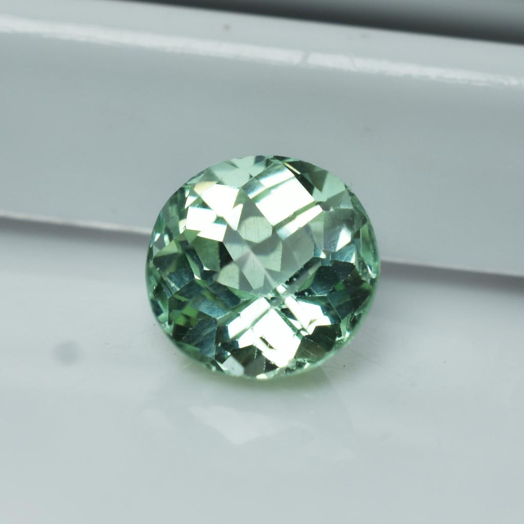 Stunning Natural Bluish Green Sapphire 4.10 Ct Round Certified Loose Gemstone