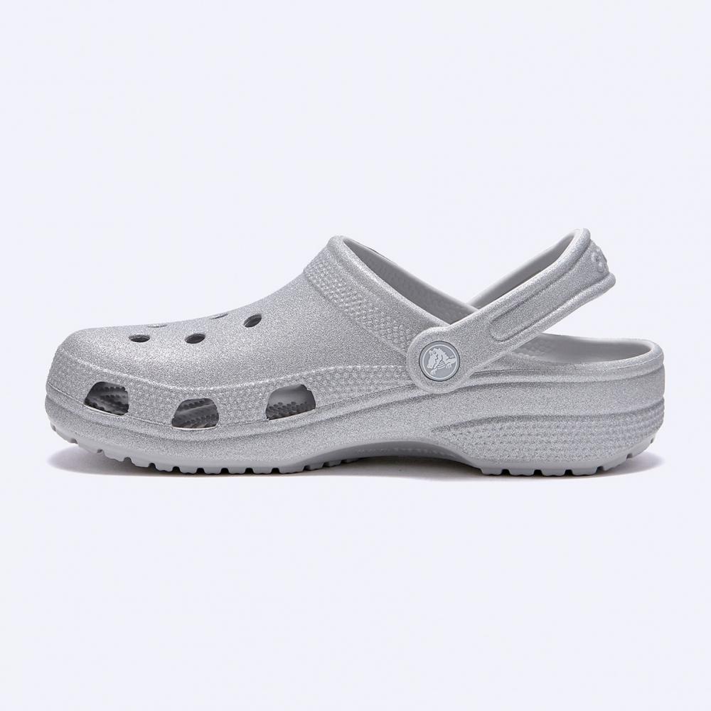 Crocs Classic Glitter Clog Silver  205942 0ic
