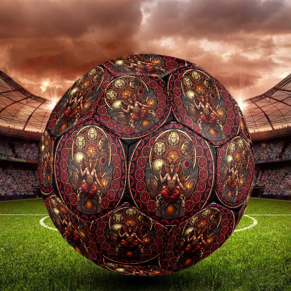 Satanic Glass Round Football Size 5 Adult Ball Suitable for Training Matches and Outdoor Team.
