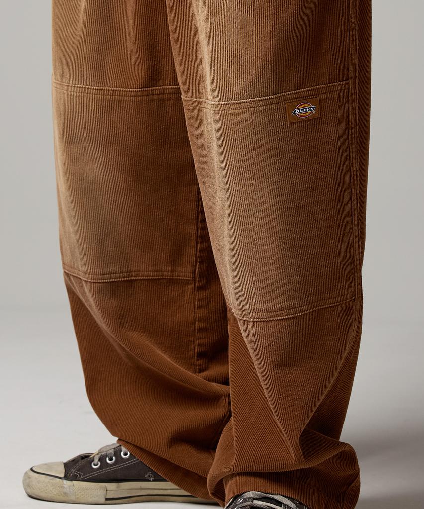 Dickies Washed Wide Double-Knee Corduroy Pants Camel