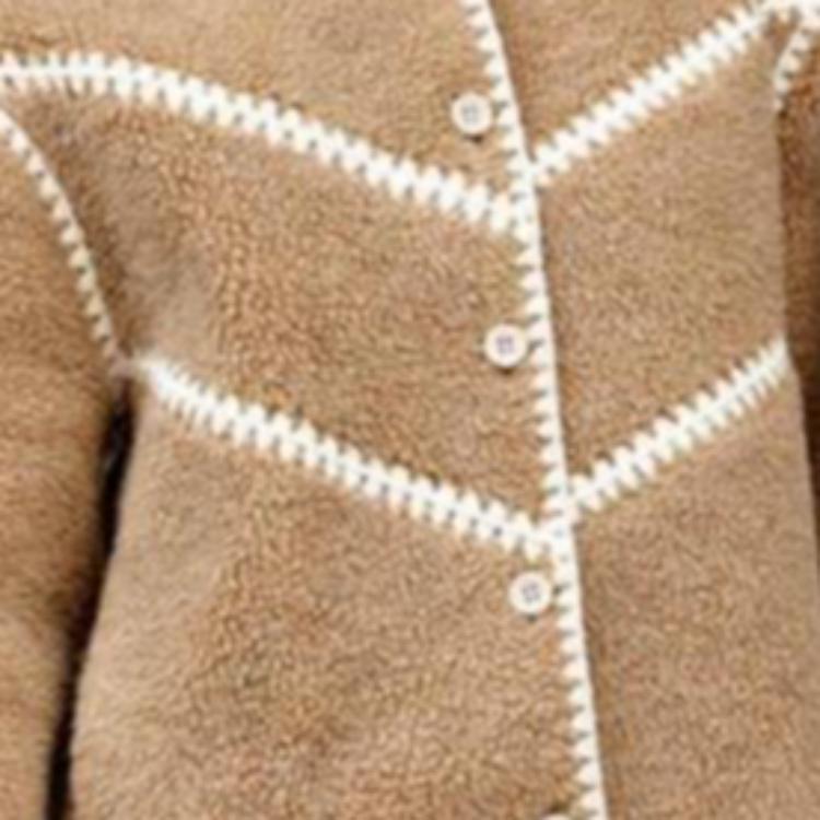 UGG SS25 Single Button Color Block Long Sleeve Jacket Women jackets Beige Gray 1167382