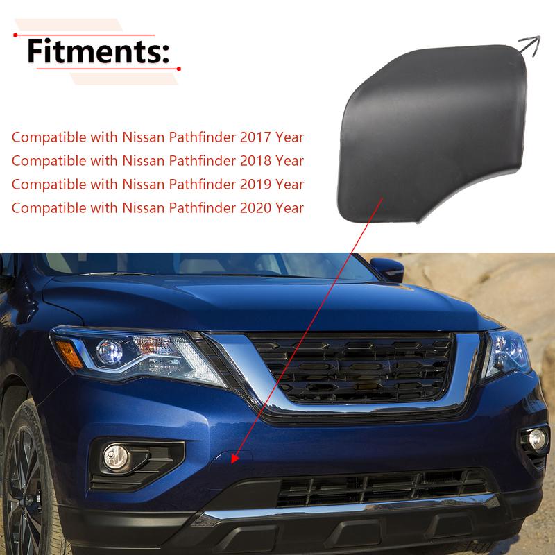 1 Pcs Front Bumper Tow Hook Eye Cover Cap Trim for Nissan Pathfinder 2017 2018 Car Accessories