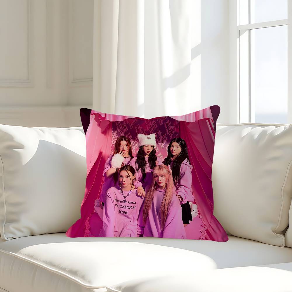 Kpop I-ILLIT Personalized Picture Text Home Decorative Pillows Household Gifts 45x45cm