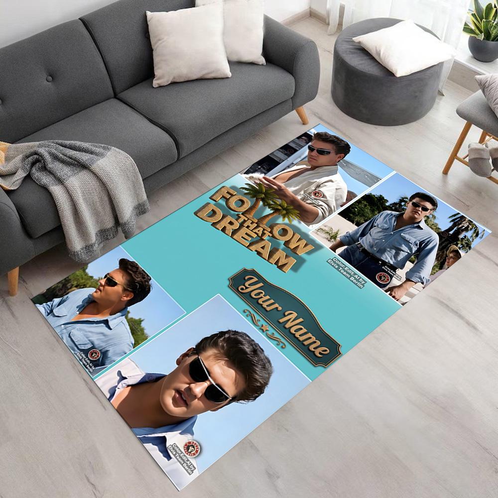 Elvis Presley Customize Your Name Floor Rug Office Rug Perfect for Decorate Room Outdoor Living Rooms Dining Room Antislip Carpet Office Home Decor