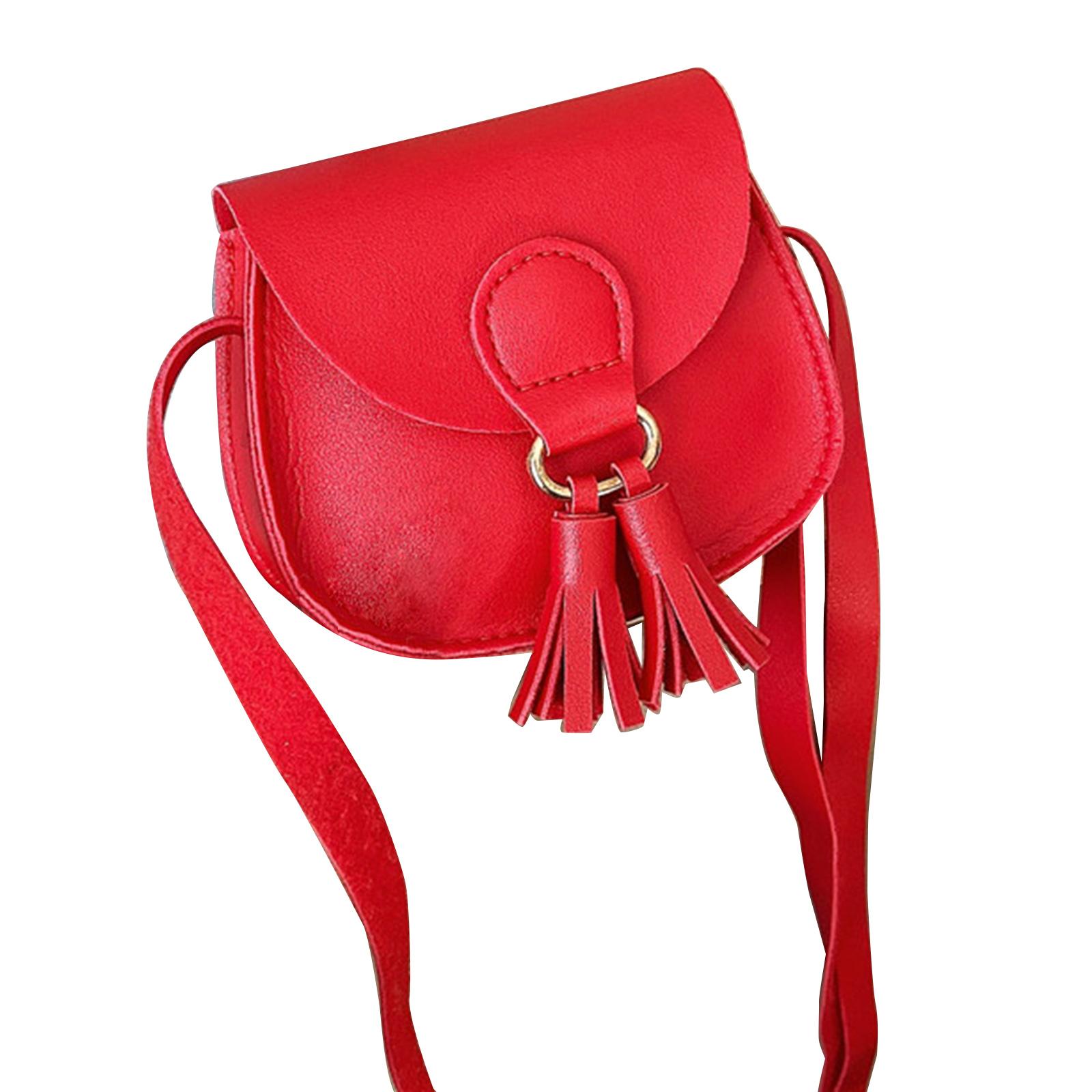 Cute PU Leather Shoulder Bag Crossbody Bags for Girls Children Small Coin Purses Multi-function Purse
