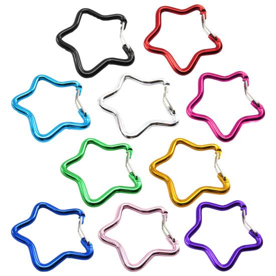 5 stk Femspissstjerneformet Karabinkrok Kraftig Aluminiumslegering Bærbar Lettvekt Utendørs Camping Klatring Snapkrok Klemme Hengende Spenne