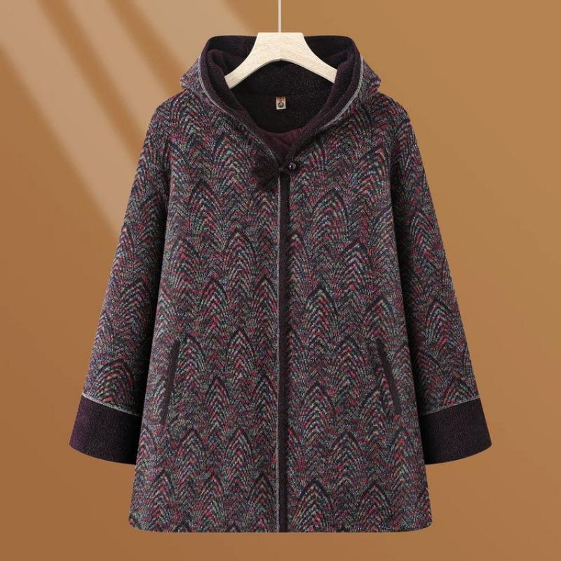

Пальто с капюшоном осенне-зимнее длинное женское одежда новое пальто хлопок утолщенный верх 5XL [recommended 150-80kg] темно-фиолетового