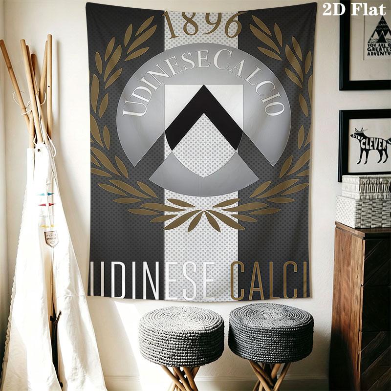 Udinese Calcio logo Wall Hanging Printed Fabric Blanket Decorative Tapestries for Bedroom Living Room Home Decor