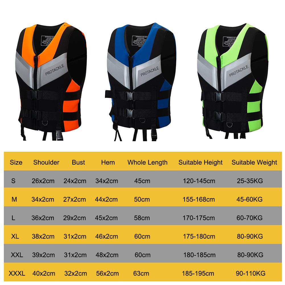 Redningsvest Neopren Flytekraft Drifting Kajakk Redningsvest Justerbar spenne Voksne Surfe Vannsport Svømming Redningsvest