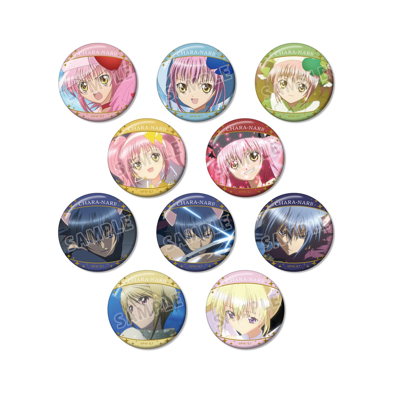 

TV Anime Trading Character Scene Can Box of 10 Shugo Chara! Badges,
