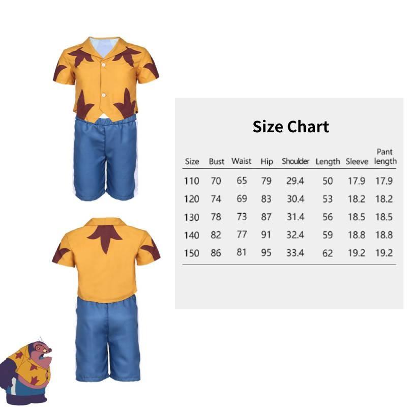 Onepiece Children Lilostitch Cosplay Cartoon Printed Stage Performance Costume