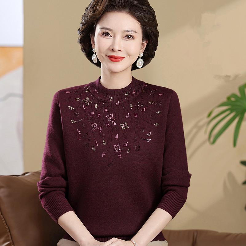Women's Plus Velvet Thick Knit Sweater - Warm & Stylish Base Layer for Autumn/Winter