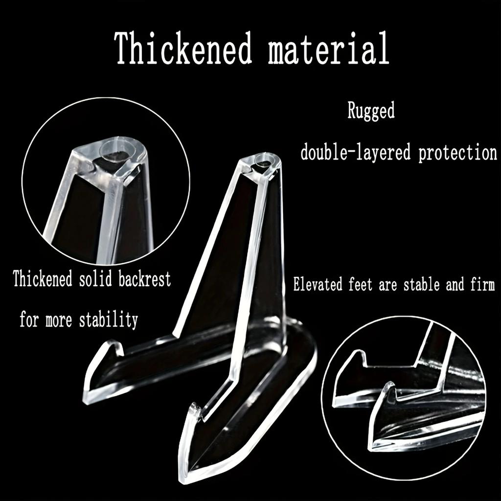 10/30pcs Transparent Acrylic Coin Display Stand Trading Card Stand Commemorative Coin Mini Stand Badge Stand Ornament