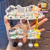 2Pcs/Set Resin Animal Keychain Hanging Keychain Sets Fashion Couple Pendant  Bag Charm