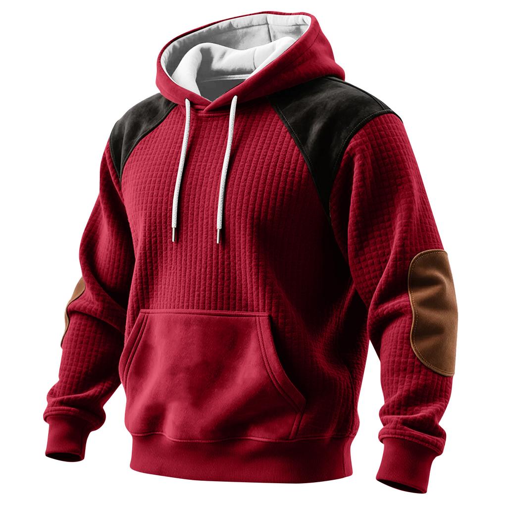 Men's Colorblock Sweatshirt Hoodie Men's Sports Large Size Casual Sweatshirt