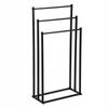 Towel Rack Bathroom Hanger Metal Standing Industrial Black