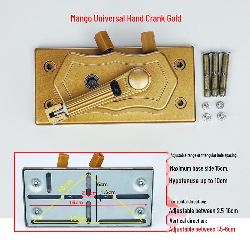 Universal Hand Crank No-Punch Clothes Drying Rack with Adjustable Hole Distance for Balcony.