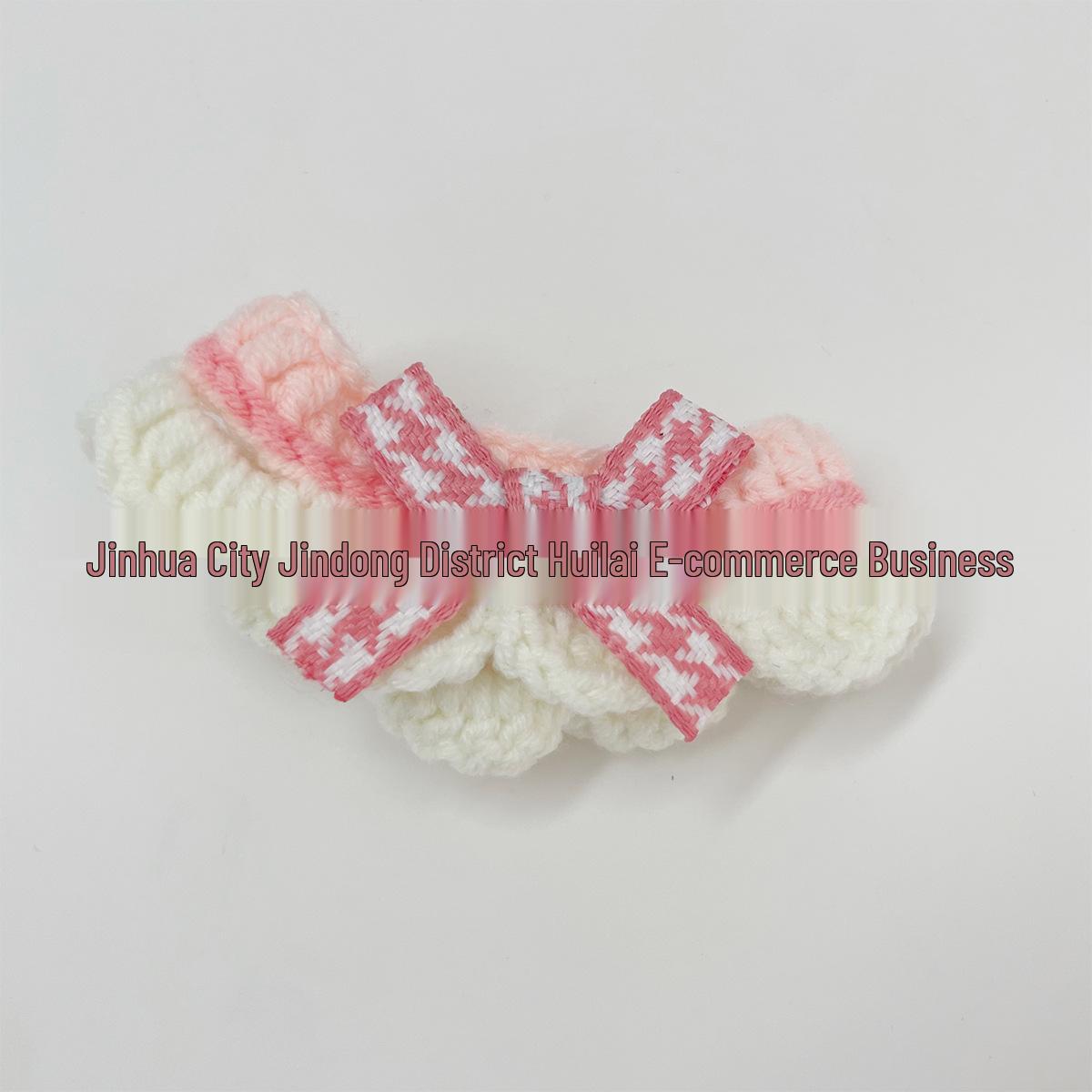 

Комплект одежды для куклы-мишки «Персик и черника»: Шляпа с бантом и вязаное платье для кукол 13-10 см