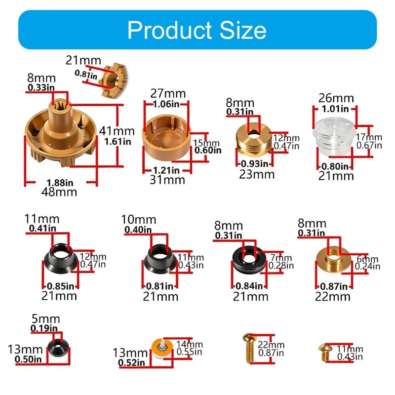 Outdoor Faucet Repair Kit with Metal Handle & Essential Replacement Parts Water Spigot Maintenance for Woodford Model 17