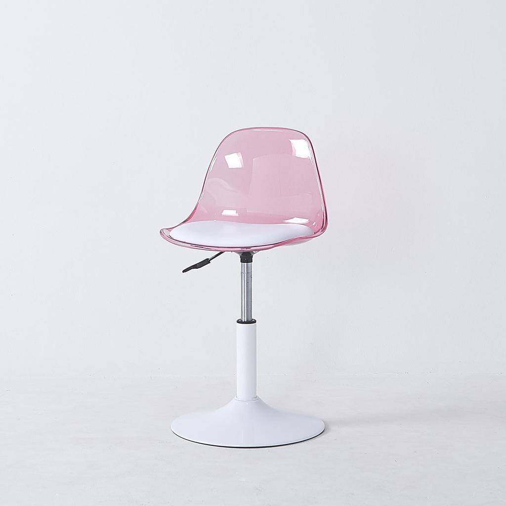 Modern Minimalist PET Transparent Swivel Bar Stool
