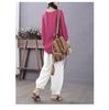Loose Round Ne Bat Sve Top Pure Color Women's T-irt Polyester Fabric Batwing Sve Casual Comfortable Summer Top
