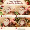 Diy Christmas Pearl Diamond Painting Pendant, Acrylic Circular Board, 2d Flat Pearl Bead Crafts, Holiday Window And Wall Decorat