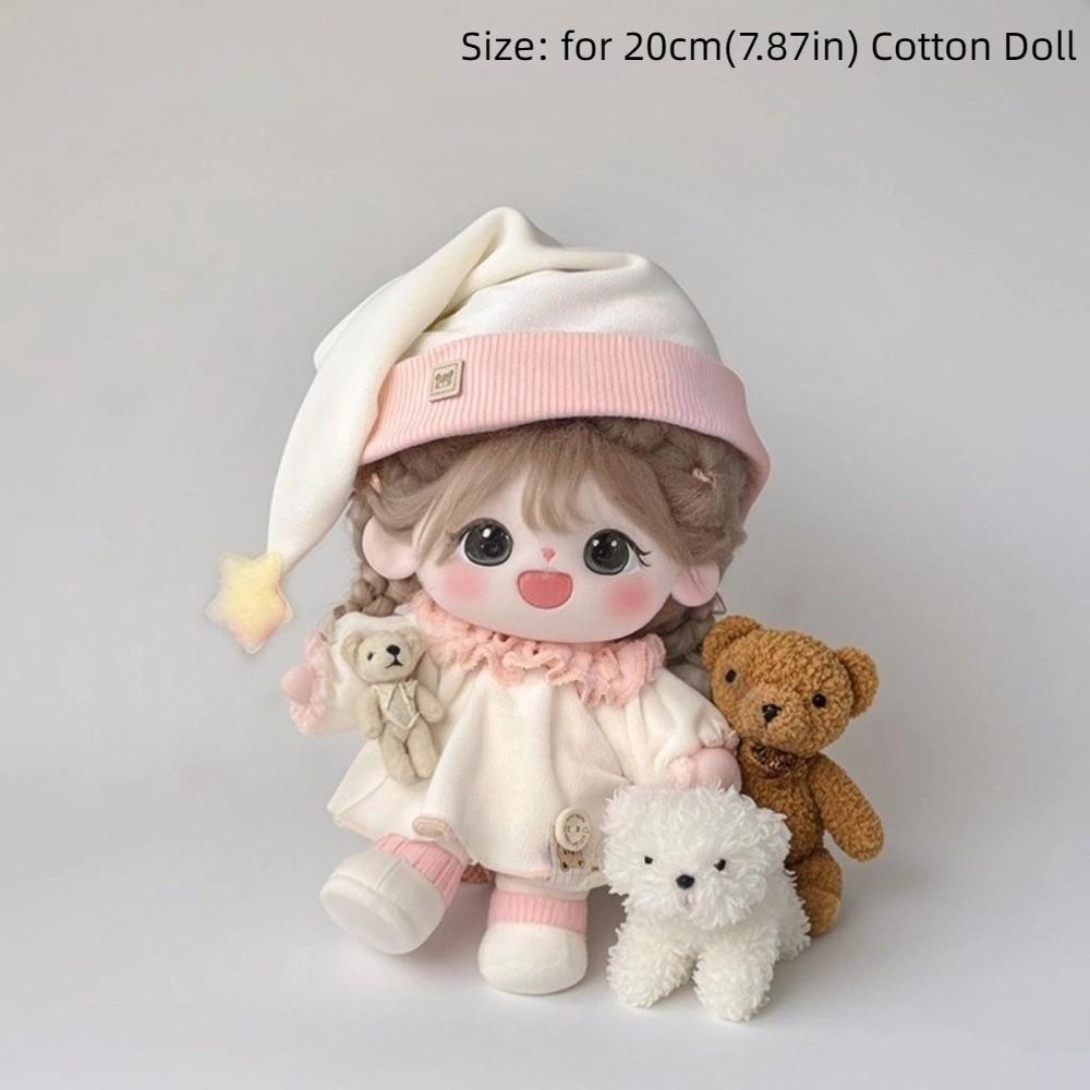 Cute Pajama Set Top Underwear Hat Shoes Doll Accessories 20cm Cotton Doll Clothes  Brithday Gift