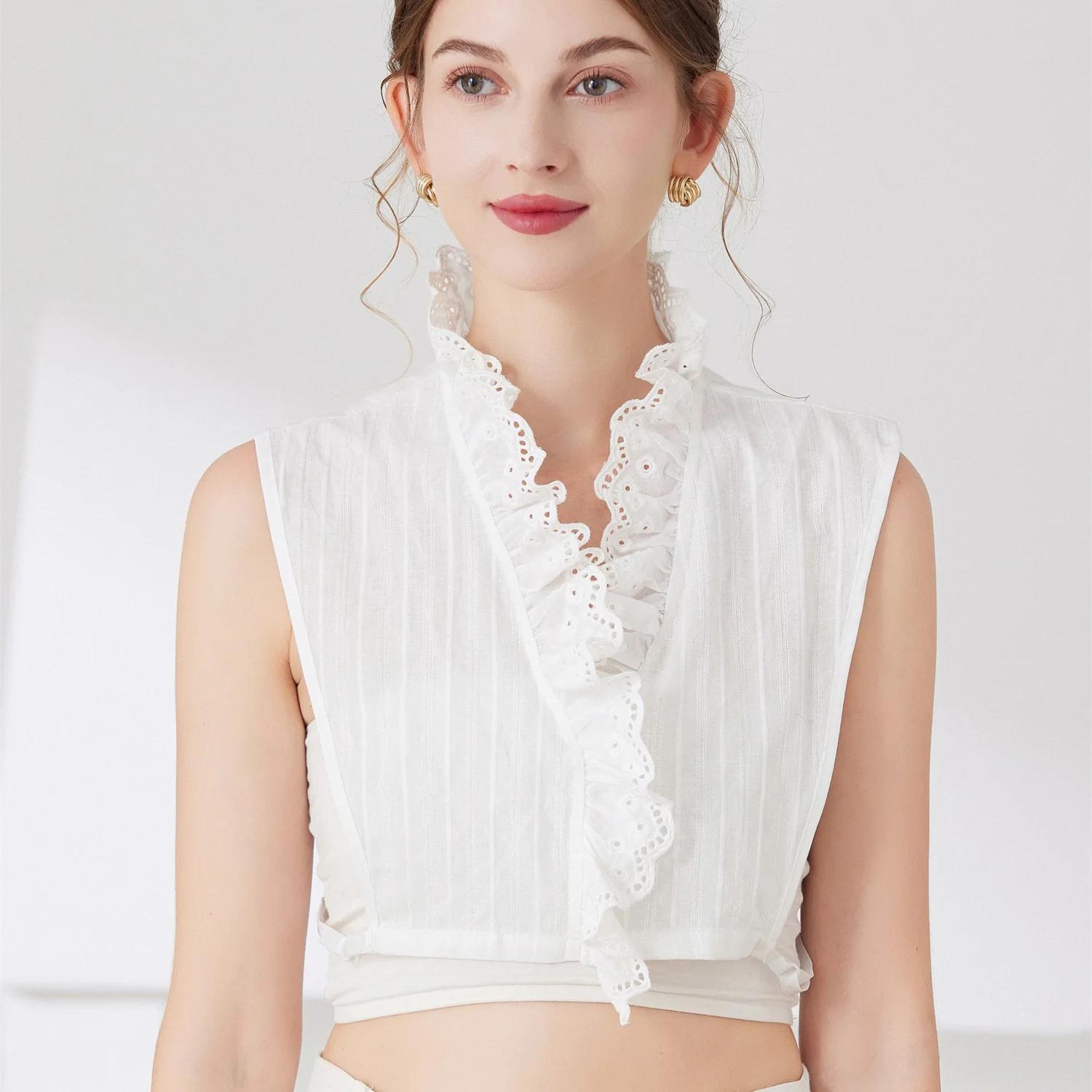 

Винтажный лацкан с искусственным воротником, женская съемная рубашка, фальшивый воротник для женщин, блузка, свитер, лацкан, топ, аксессуары для одежды