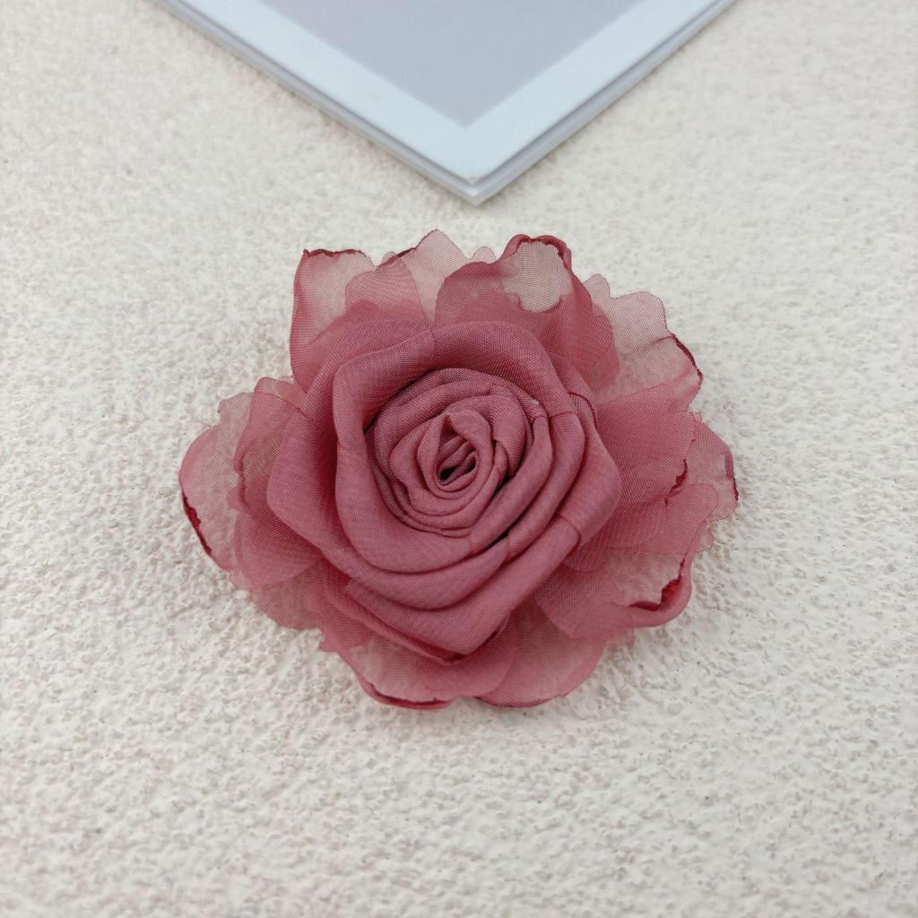 Hongkoński Wielowarstwowy Spinki do Włosów i Akcesoria do Ubrań z Organzy z Suszonymi Różami