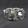 Retro Fashion Domineering Skull Bracelet for Men Punk Rock Charm Rider Bracelets US Street Motorcycle Male Gothic Jewelry Gifts