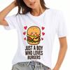 Burger Ich Habe Das Rindfleisch Gegessen Unisex Baumwoll-T-Shirt, Premium Baumwoll-Druck, Langlebig, Freizeitmode. Dieses bequeme und stilvolle T-Shirt hat einen lustigen Burger-Gra