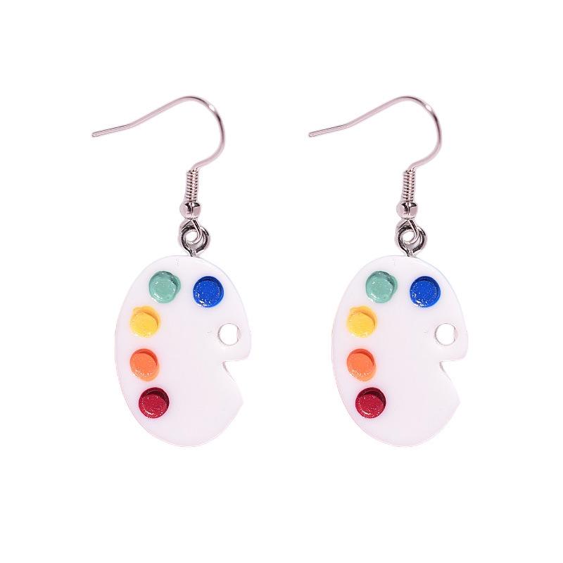 Resin Flower Bear Earrings - European & American Style