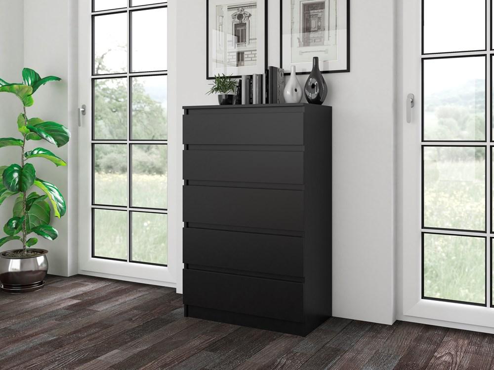 Malwa M5 Chest Of Drawers Cabinet For Living Room, Bedroom, Office, Black