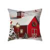 Merry Christmas Santa Print Pattern Cushion Cover Home Living Room Sofa Decorative Square Pillow Cover