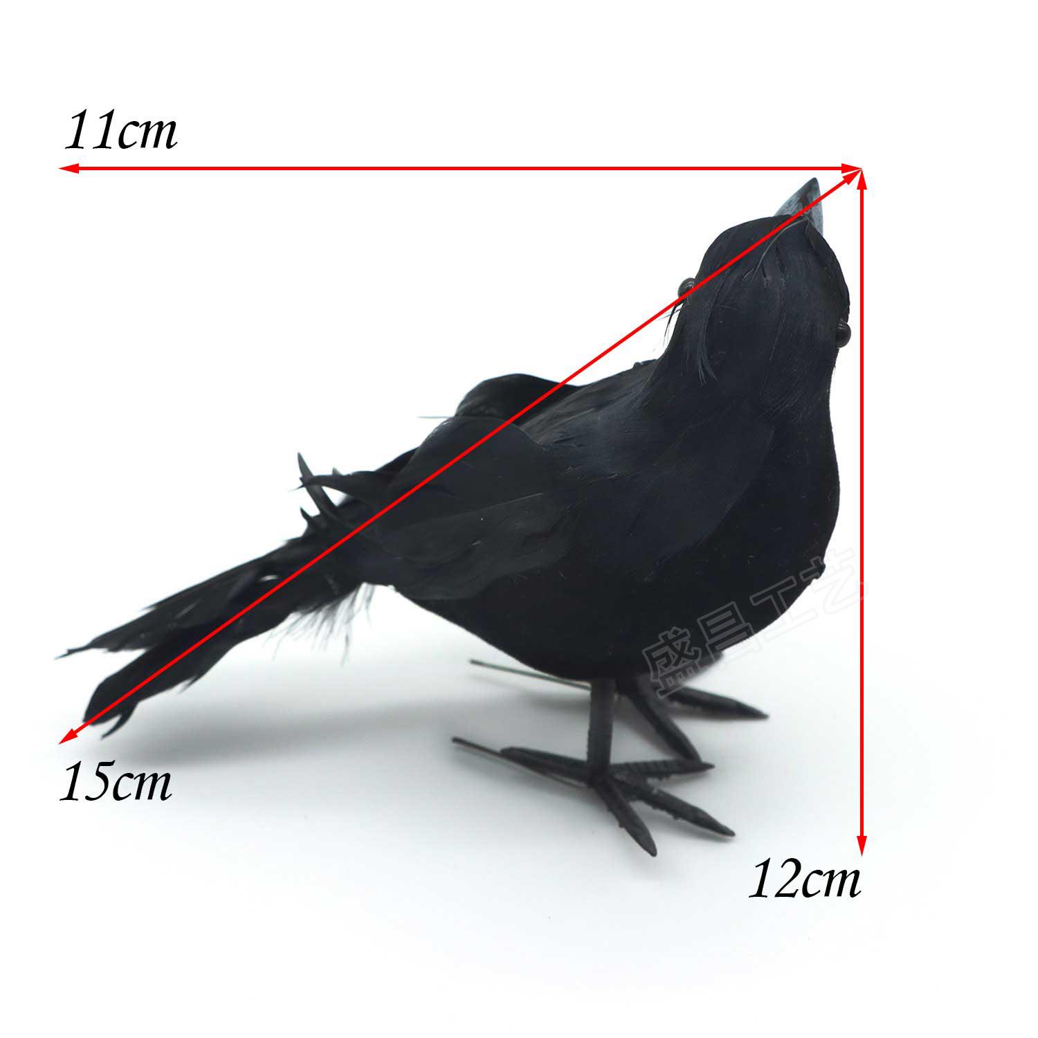 

Хэллоуин Пернатое украшение ворона - Реалистичное украшение птицы для Фестиваля призраков