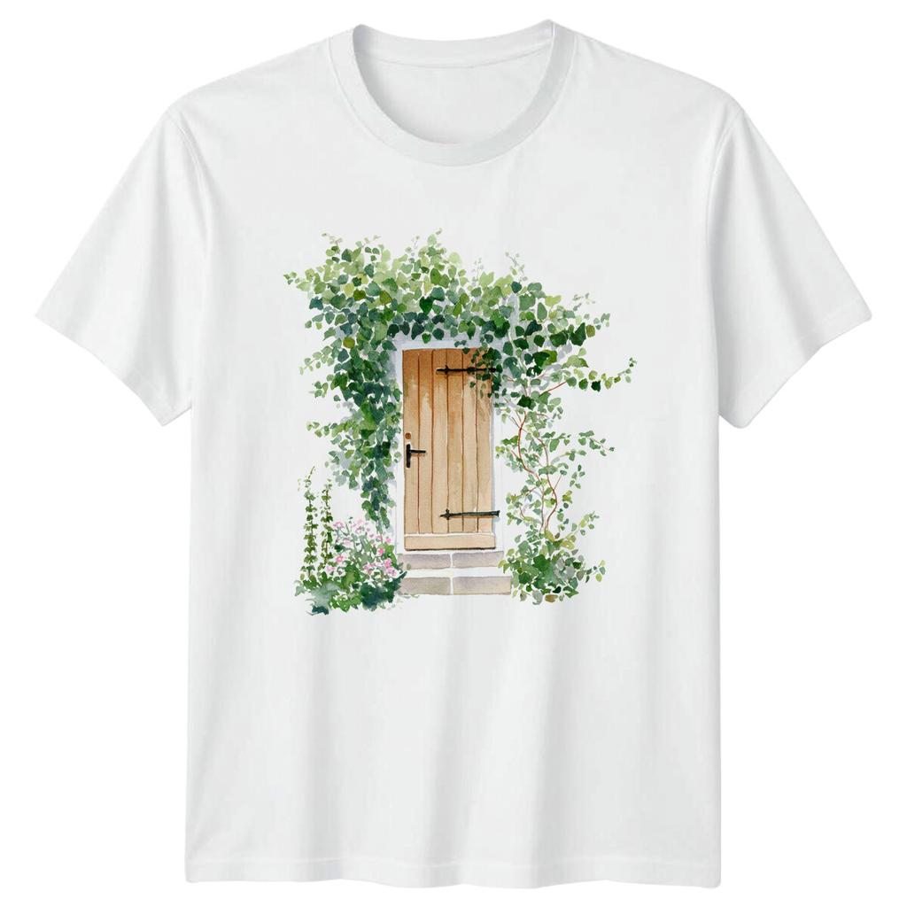 Wood Doorway Vines Gardening Hobbies Unisexs TShirt Ladies Tee Unisex Top