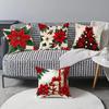 New Christmas Pillow Case Red Combination Festive Atmosphere Decoration Home Sofa Pillow Bedside Cushion